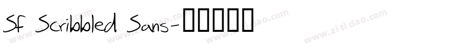 SF Scribbled Sans字体转换